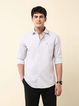 U.S. POLO ASSN. - Men Grey Solid Casual Shirt