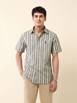 U.S. POLO ASSN. - Men Multi-Color Stripes Casual Shirt