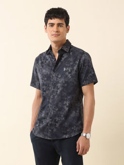 U.S. POLO ASSN. - Men Navy Blue Floral Casual Shirt