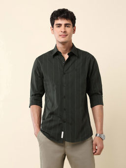 U.S. POLO ASSN. - Men Green Stripes Casual Shirt