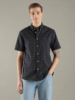 Tommy Hilfiger - Men Black Floral Regular Fit Cotton Shirt