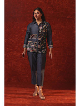 RITIKA GUPTA - Navy Blue Printed Co-Ord Set