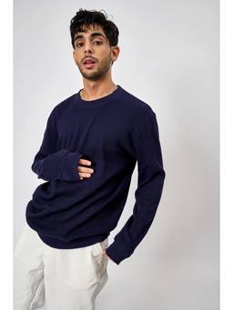 Bonkers Corner - Navy Blue Heavyweight Round Neck Sweatshirt