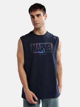 Jockey - M002 Men Marvel Avengers Super Combed Cotton Blend Tank Top-Navy