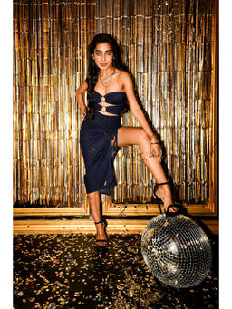 FREAKINS - Indigo Ruched Dress