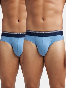Jockey - US59 Men Super Combed Cotton Elastane Solid Brief - Blue Heaven (Pack of 2)