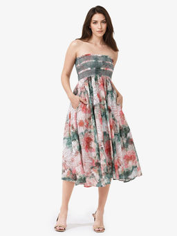 RAREISM - Greevs Primary Multicolor Floral Midi Dress