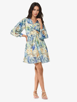 RAREISM - Paistley Pastel Multicolor Printed Mini Dress