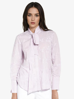 RAREISM - Women Jeneiro Embroidered Lavender Top