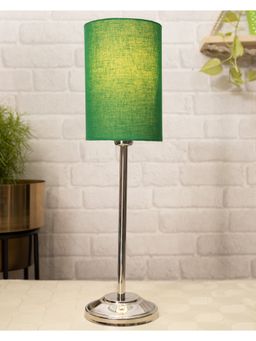 Homesake - Chrome 13" Metal Table Lamp Green Pipe