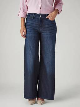 Levi's - Women Blue Solid/Plain Cotton Blend Jeans