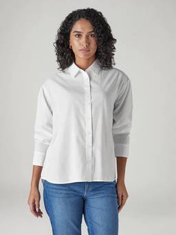 Levi's - Women White Solid/Plain Poplin Shirt