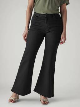 Levi's - Women Black Solid/Plain Cotton Blend Jeans