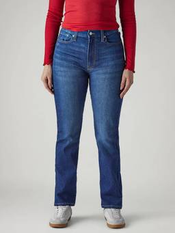Levi's - Women Blue Solid/Plain Cotton Blend Jeans