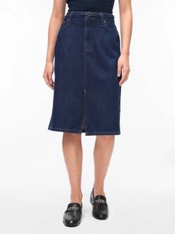 Tommy Hilfiger - Women Blue Solid/Plain Cotton Skirt