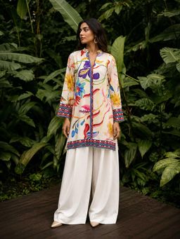 Poppi - Off White Iris Printed Kurta