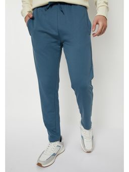 max - Men Blue Solid Athleisure Track Pant