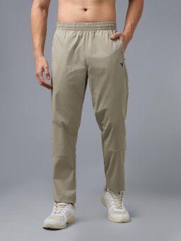 Technosport - Beige Men Solid Slim Fit Sports Trackpant