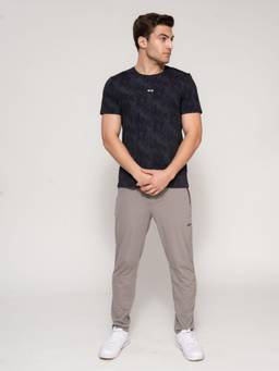 STRCH - Mid Beige Solid Regular Fit Mid Rise Track Pant