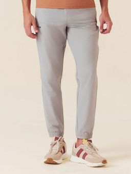 STRCH - Grey Printed Regular Fit Mid Rise Joggers