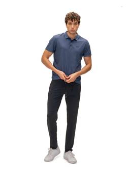 STRCH - Solid Black Regular Fit Track Pant