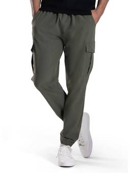 STRCH - Green Printed Regular Fit Joggers