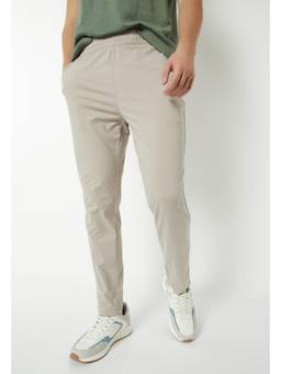 max - Men Beige Solid Athleisure Track Pant