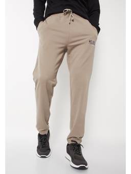 max - Men Beige Printed Regular Fit Sports Joggers