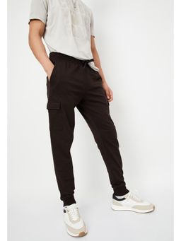 max - Men Brown Solid Cargo Joggers
