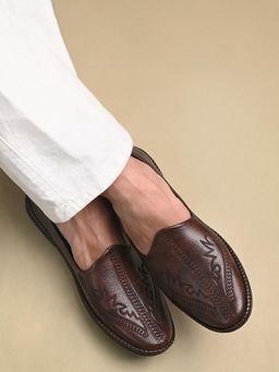 Louis Stitch - Men Brown Mojaris