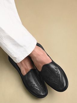 Louis Stitch - Men Black Mojaris