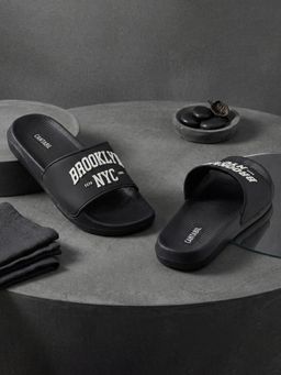 Cantabil - Black Sliders for Men