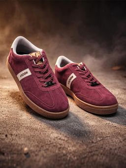 WROGN - Men Maroon Sazerac Suede Sneakers