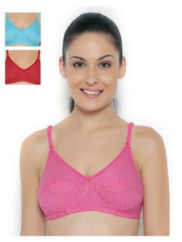 Floret - Pack Of 3 Printed T Shirt Bra - Multi-Color