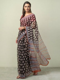 Fabindia - Cotton Silk Bagru Print Sari