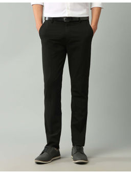 Arrow Newyork - Solid Black Polyester Trouser