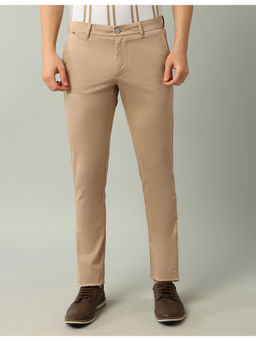 Arrow Sports - Solid Brown Cotton Trouser