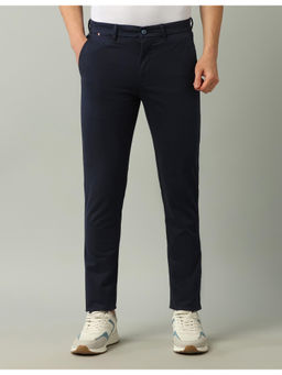 Arrow Sports - Solid Blue Cotton Trouser