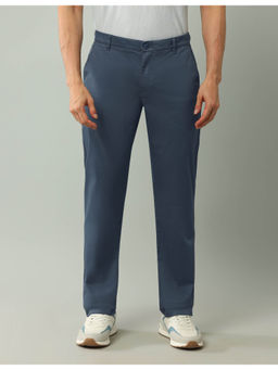 Arrow Sports - Solid Blue Cotton Trouser