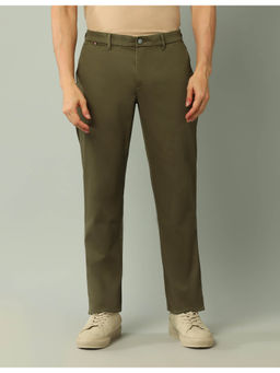 Arrow Sports - Solid Brown Cotton Trouser
