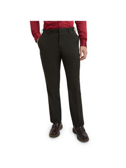 Park Avenue - Regular Fit Solid Dark Brown Trouser