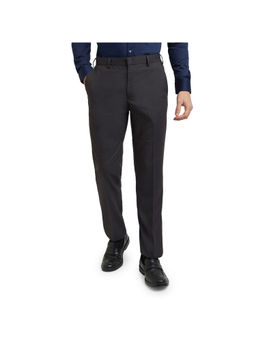 Park Avenue - Regular Fit Solid Black Trouser
