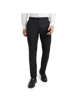 Raymond - Slim Fit Solid Black Trouser