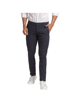 Parx - Slim Fit Solid Blue Trouser