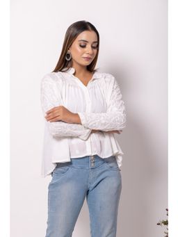 UNDYED - White Cotton Chikankari Shirt