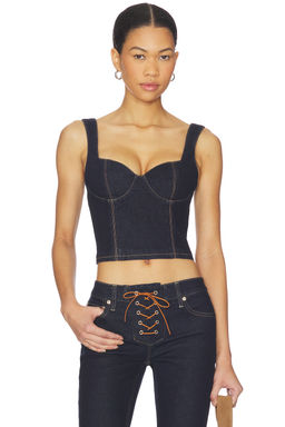 Alice + Olivia - Ava Sweetheart Denim Bustier