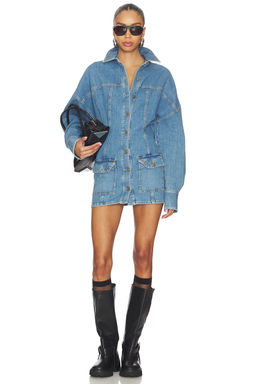 THE ATTICO - Denim Shirt Mini Dress