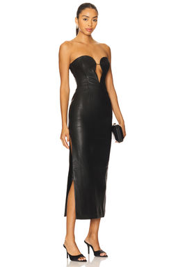 Bardot - Eleni Faux Leather Midi Dress