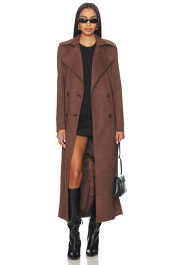 Bardot - Kira Faux Suede Trench Coat