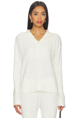 Bobi by Revolve - Button Funnel Neck Sweater